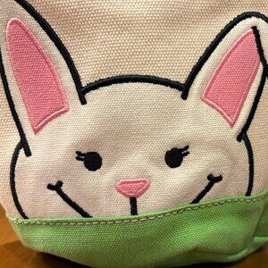 Lands' End Canvas Tote Easter Basket Bunny Rabbit Rare